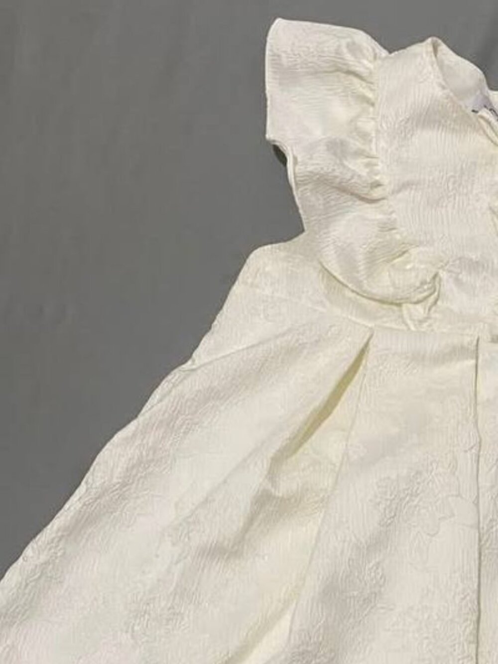 White Ruffle Mini Dress - Picture 3 of 3
